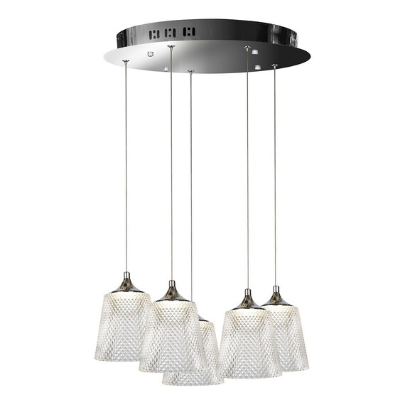 Подвесная светодиодная люстра iLedex Flora WD8007-5 CR, фото , изображение 4