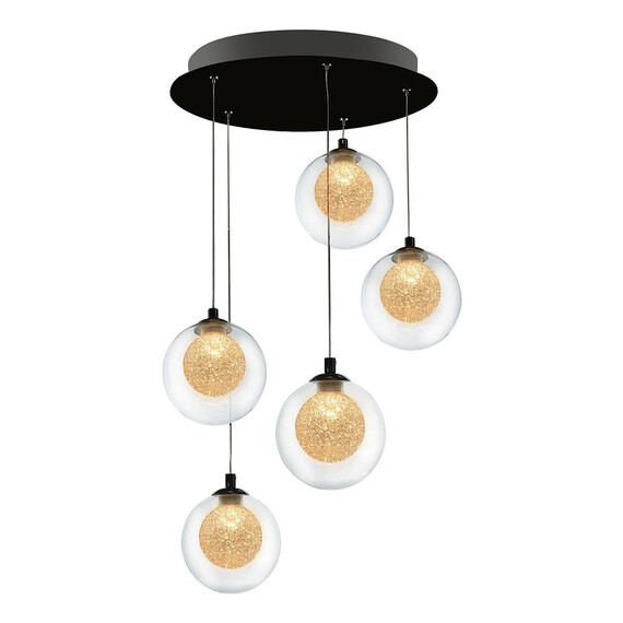 Подвесная светодиодная люстра iLedex Oblivion C4457-5R CR, фото , изображение 2