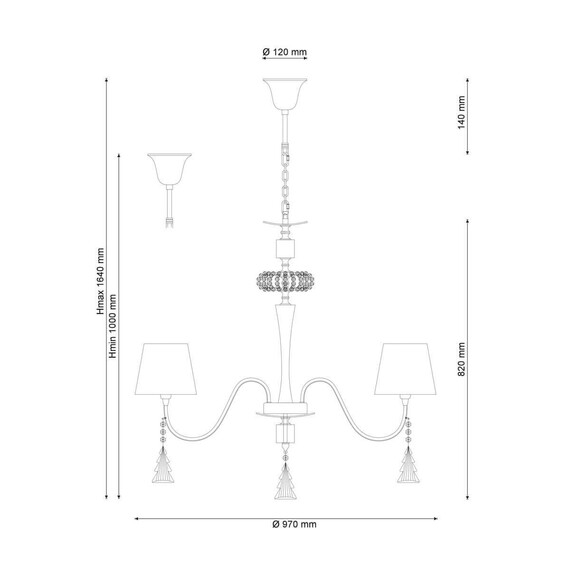 Подвесная люстра Lucia Tucci Pelle Nerre 120.8, фото , изображение 2