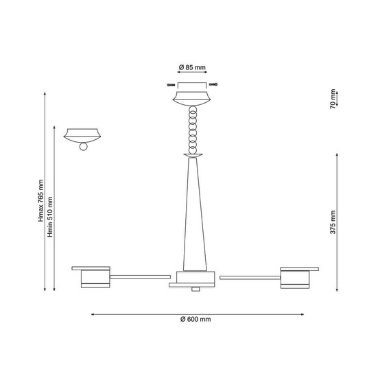 Подвесная люстра Lucia Tucci Natura 069.6 LED, фото , изображение 2