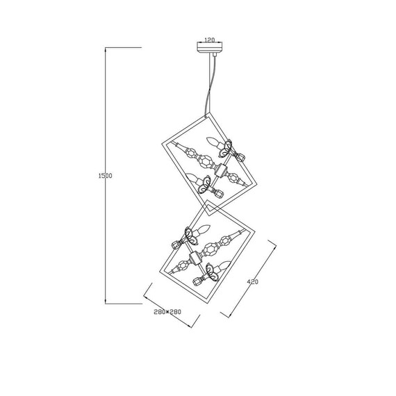 Подвесная люстра Lucia Tucci Inessa 3850.8 Silver, фото , изображение 2