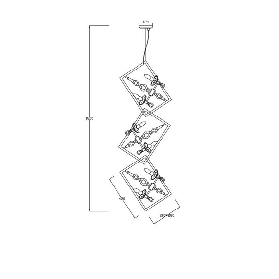 Подвесная люстра Lucia Tucci Inessa 3850.12 Silver, фото , изображение 2
