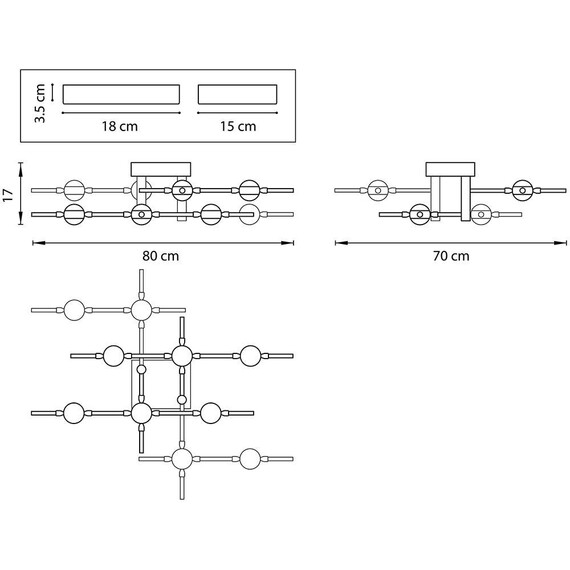 Потолочная светодиодная люстра Lightstar Bergamo 745147, фото , изображение 3