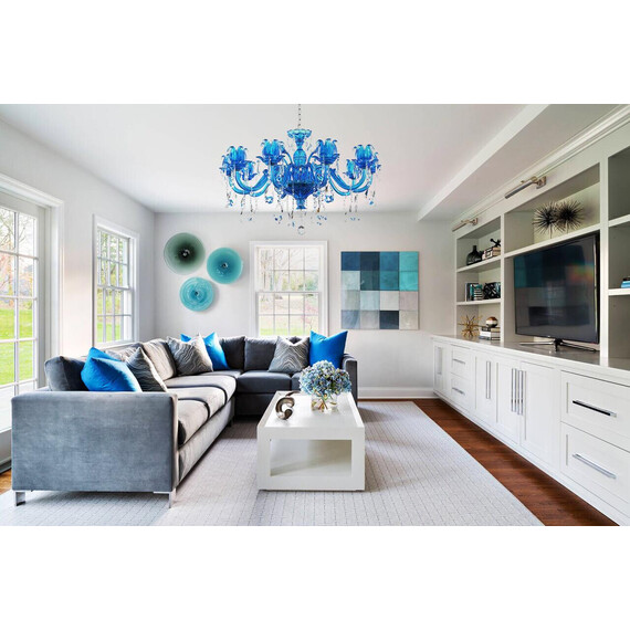 Подвесная люстра Lucia Tucci Ashanti 1250.10 Blu, фото , изображение 3