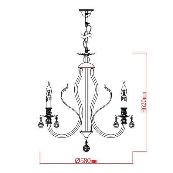 Подвесная люстра Rivoli Melanie 1020-206 Б0047907, фото , изображение 2