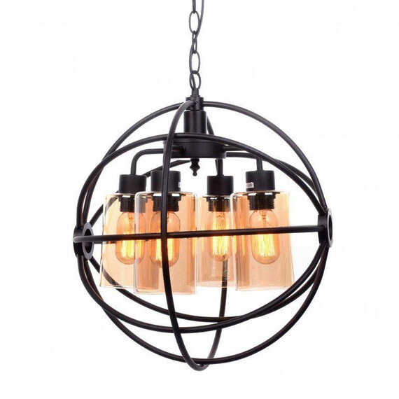 Подвесная люстра Lumina Deco Stradi LDP 11509-4 BK, фото , изображение 4