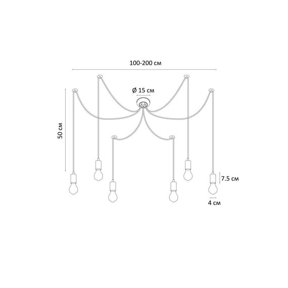 Подвесная люстра Arte Lamp Bender A4322SP-6RD, фото , изображение 2