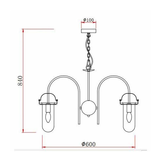 Подвесная люстра Rivoli Aleksa 4059-208 Б0047322, фото , изображение 2