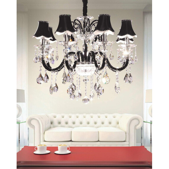 Подвесная люстра Lumina Deco Denica LDP 66249-8 BK, фото , изображение 4