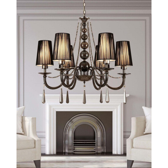 Подвесная люстра Lumina Deco Fabione LDP 1200-6 BK, фото , изображение 2