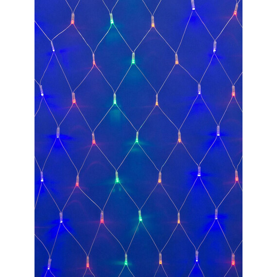 ULD-N4207-320/DTA MULTI IP20 Сетка светодиодная, 4,2х0,75 м, 320 led, разноцветная, с контроллером, провод прозрачный, IP20, фото , изображение 3