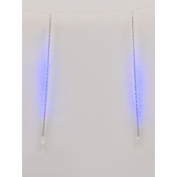 ULD-E2405-240/DTK BLUE IP44 METEOR Занавес светодиодный фигурный «Падающие звезды», соединяемый, 2х0,5м. 8 подвесов. Синий свет.  Провод прозрачный. TM Uniel., фото , изображение 3