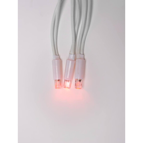 ULD-C2030-240/SWK RED IP67 Занавес светодиодный со статическим свечением, 3х2м. Соединяемый. 240 светодиодов. Красный свет. Провод белый. TM Uniel., фото , изображение 3