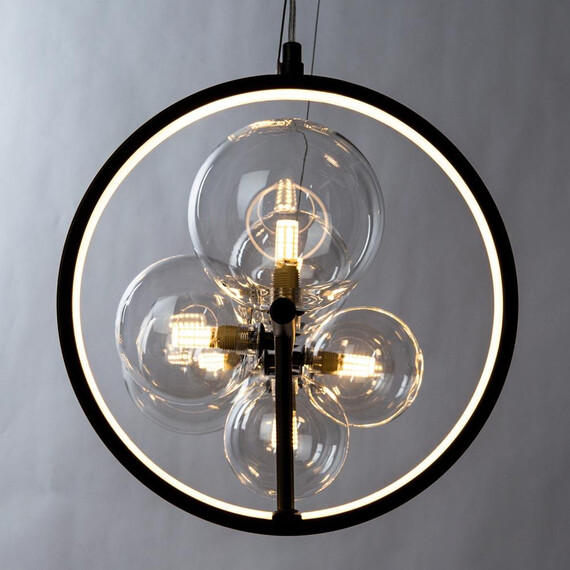 Подвесная светодиодная люстра Arte Lamp Saturn A7790SP-50BK, фото , изображение 4