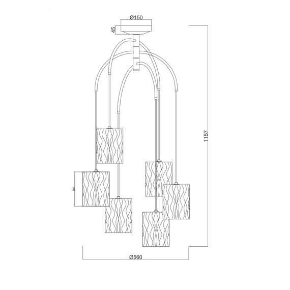 Подвесной светильник Maytoni MOD042PL-06BS, фото , изображение 4