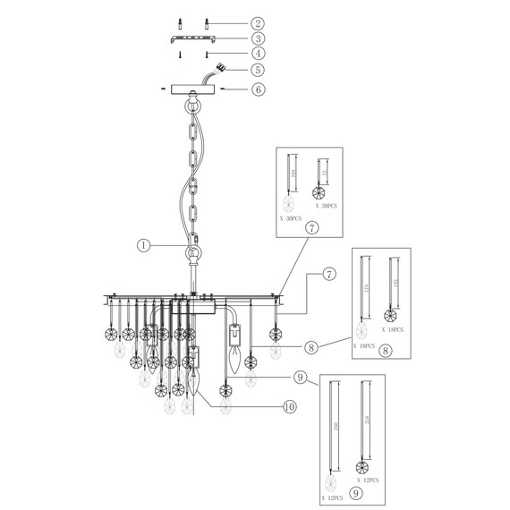 Подвесной светильник Maytoni MOD091PL-05CH, фото , изображение 4