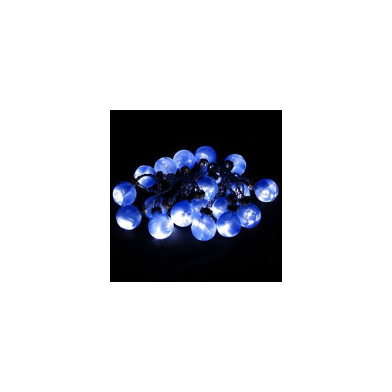 Гирлянда 3V 20 LED белый, цвет стекла: синий, 1.2W, 20mA, батарейки 2*АА,  IP 20, 2м+шнур 0,5м х0,12мм,  CL550, фото 