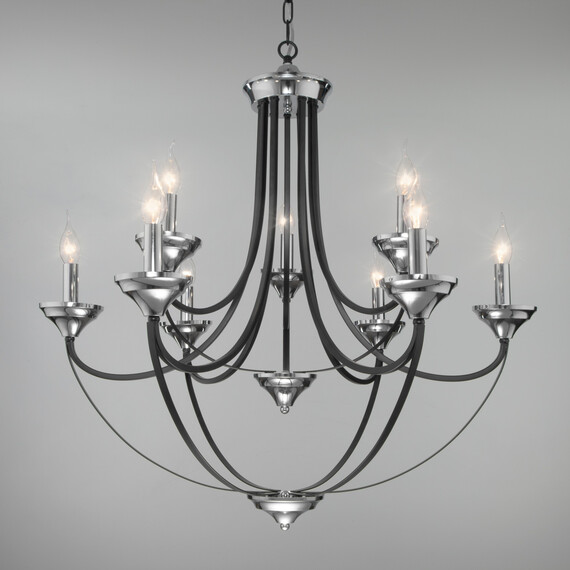 Подвесная люстра 60098/9 хром, фото , изображение 3