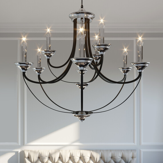 Подвесная люстра 60098/9 хром, фото , изображение 4