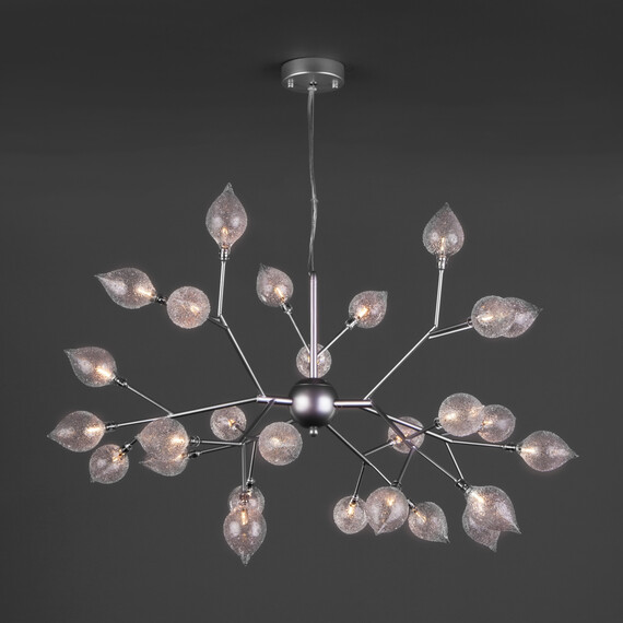 Подвесная люстра с плафонами 546 серебро, фото , изображение 2