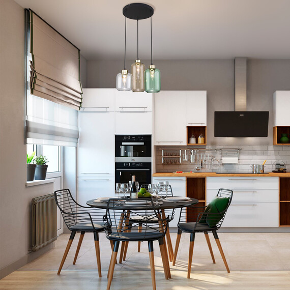 Подвесная люстра TK Lighting 3325 Marco Green, фото , изображение 3