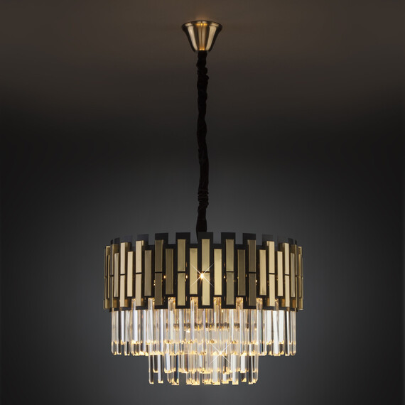 Подвесная люстра Умный дом 337/8 золото / черный, фото , изображение 5