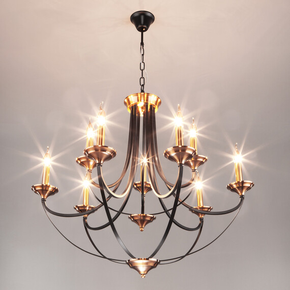 Подвесная люстра Eurosvet Lazzaro 60098/9 черный, фото , изображение 3