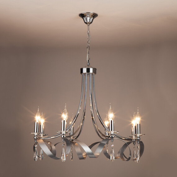 Подвесная люстра Eurosvet 60064/8 хром, фото , изображение 2