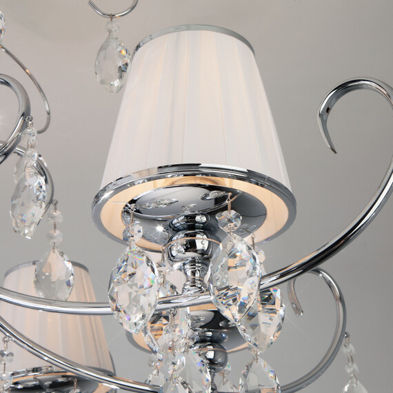 Подвесная люстра Eurosvet 10021/8 хром/прозрачный хрусталь Strotskis, фото , изображение 2