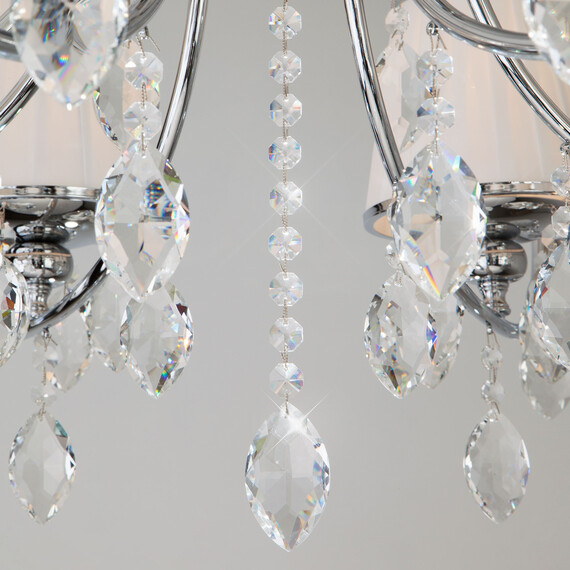 Подвесная люстра Eurosvet 10021/8 хром/прозрачный хрусталь Strotskis, фото , изображение 3