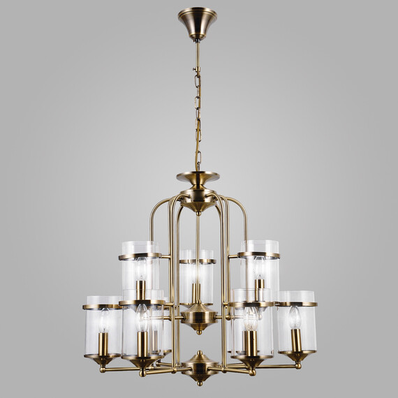 Подвесная люстра Eurosvet 60040/9 античная бронза, фото , изображение 2