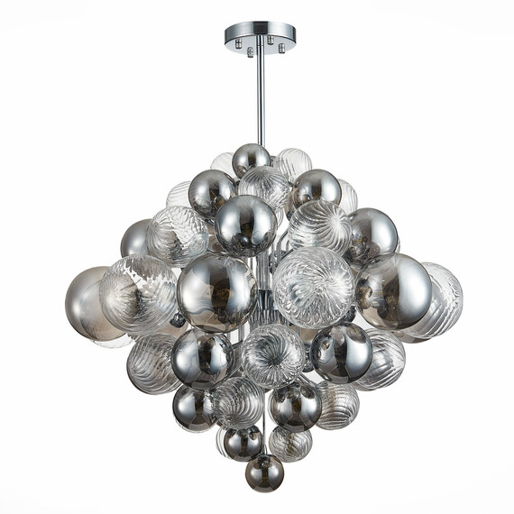 SL1124.103.29 Люстра подвесная ST-Luce Хром/Дымчатый, Прозрачный G9 29*5W 4000K VINETTO, фото , изображение 2