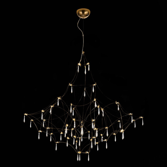 SL797.213.114 Люстра подвесная ST-Luce Золотистый, Прозрачный LED 114*0,45W 3000K GRAVETTA, фото , изображение 3