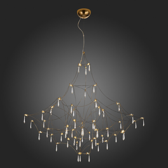 SL797.213.114 Люстра подвесная ST-Luce Золотистый, Прозрачный LED 114*0,45W 3000K GRAVETTA, фото , изображение 5