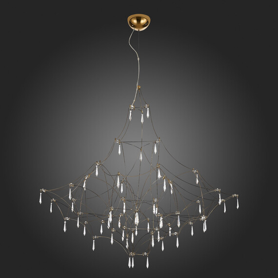 SL797.213.114 Люстра подвесная ST-Luce Золотистый, Прозрачный LED 114*0,45W 3000K GRAVETTA, фото , изображение 6