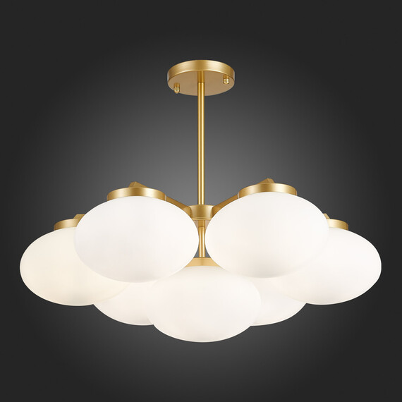 SL1503.203.07 Люстра подвесная ST-Luce Золотистый/Белый E27 7*40W Modica, фото , изображение 6