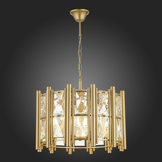 SL1623.203.06 Люстра подвесная ST-Luce шампань/шампань, прозрачный E14 6*40W CORSIA, фото , изображение 6