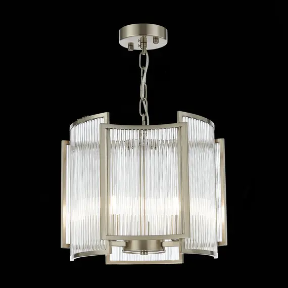 SL1234.103.03 Люстра подвесная ST-Luce Никель/Прозрачный, Никель E14 3*60W Cosenza, фото , изображение 5