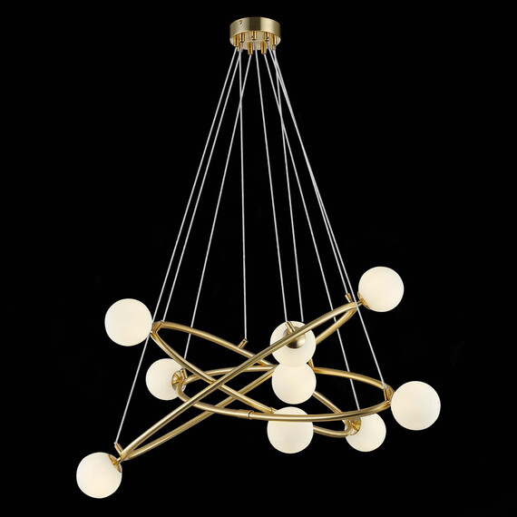 SL1508.203.09 Люстра подвесная ST-Luce Золотистый/Белый G9 9*5W RIALTO, фото , изображение 4