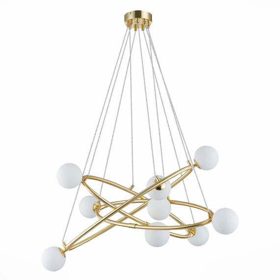 SL1508.203.09 Люстра подвесная ST-Luce Золотистый/Белый G9 9*5W RIALTO, фото , изображение 2