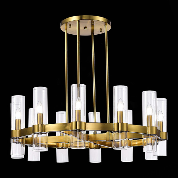 SL1237.303.12 Люстра подвесная ST-Luce Латунь/Прозрачный E14 12*15W Isla, фото , изображение 4