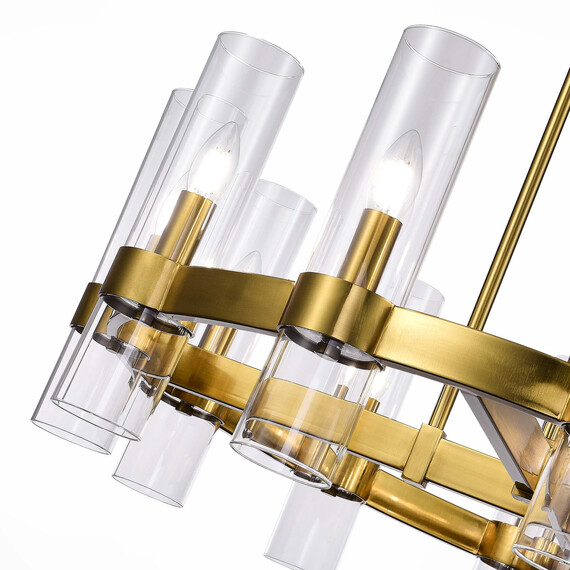 SL1237.303.12 Люстра подвесная ST-Luce Латунь/Прозрачный E14 12*15W Isla, фото , изображение 3