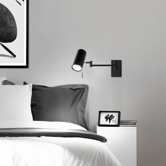 Настенный светильник с поворотным плафоном 20166/1 черный, фото , изображение 2