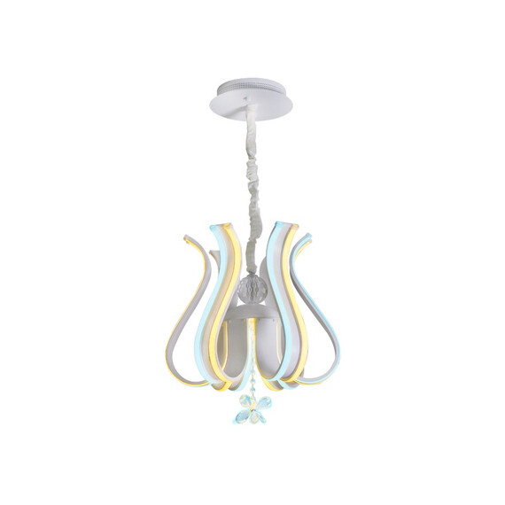 Светодиодная люстра с пультом FL112/6 WH белый 156W 460*460*400 (ПДУ РАДИО 2.4), фото , изображение 3