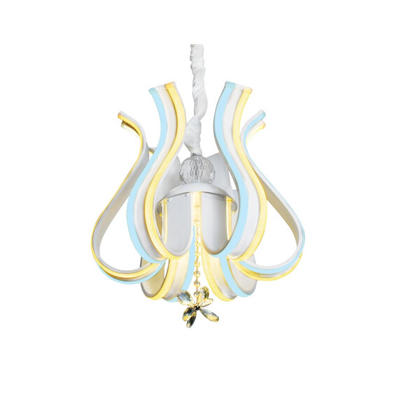 Светодиодная люстра с пультом FL112/6 WH белый 156W 460*460*400 (ПДУ РАДИО 2.4), фото , изображение 2