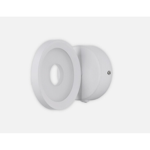 Настенный светодиодный светильник с выключателем FW198 WH белый LED 3000K 12W D130*190, фото , изображение 4