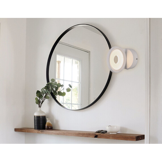 Настенный светодиодный светильник с выключателем FW198 WH белый LED 3000K 12W D130*190, фото , изображение 2