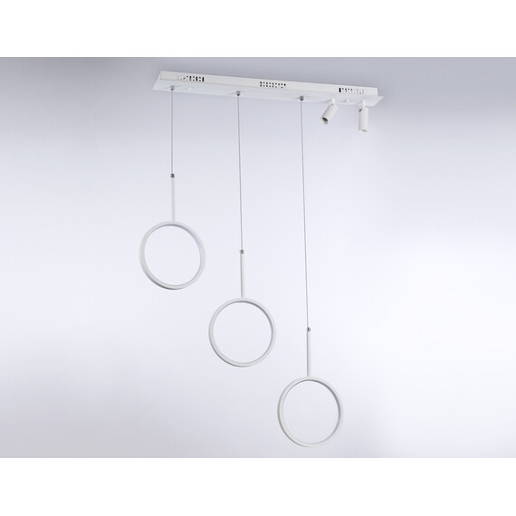 Светильник светодиодный подвесной с пультом FL5277/3+2 WH белый 59W 3000K/4200K/6400K+4200K 800*20*1200 (ПДУ ИК), фото , изображение 6