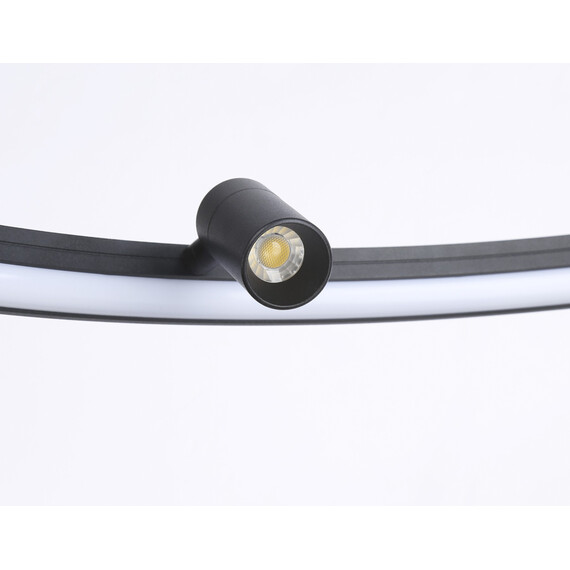 Светильник светодиодный управляемый подвесной с дополнительной подсветкой FL5289/1+5 BK черный 72W 3000K/4200K/6400K+4200K D700*1200 (ПДУ ИК), фото , изображение 7