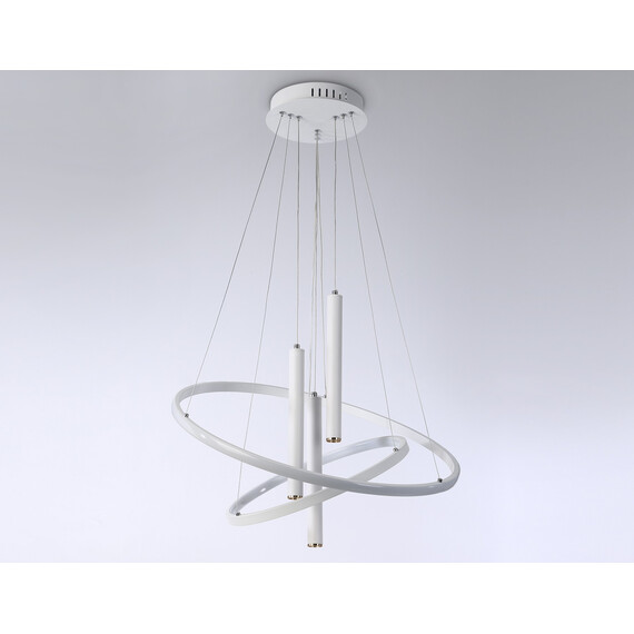 Светильник светодиодный подвесной с пультом FL5371/2+3 WH белый 93W 3000K/4200K/6400K+4200K D600/400*1200 (ПДУ ИК), фото , изображение 6